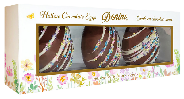 Milk Chocolate Hollow Decorated Chocolate Eggs Box (3 pcs.)
