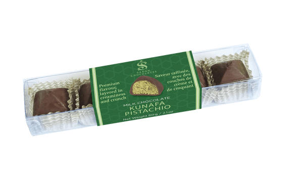 Milk Chocolate with Pistachio and Kunafa Box (5 pcs.)