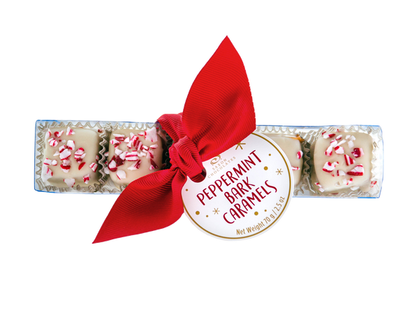 White Peppermint Bark Caramels (5 pcs.)