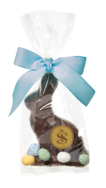 Dark Chocolate Chubby Bunny with Mini Eggs Bag
