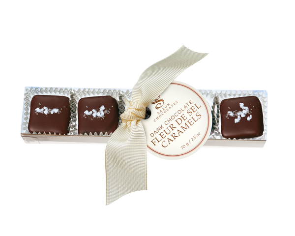 Dark Chocolate Fleur de Sel Caramels Box (5 pcs.)