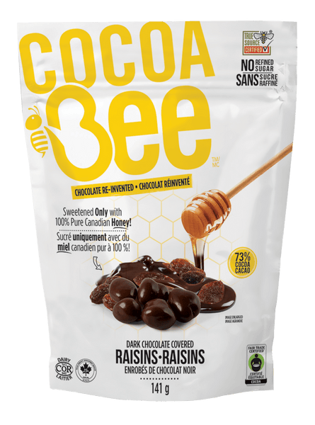 Cocoabee™ 73% Dark Chocolate Covered Raisins