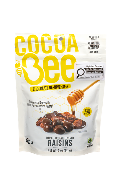 Cocoabee™ 73% Dark Chocolate Covered Raisins
