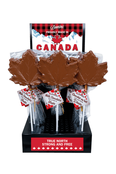 Maple Leaf Milk Chocolate Lollipop with a Hint of Canadian Maple