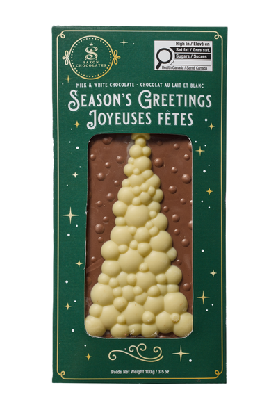 Milk & White Chocolate Season's Greetings Bar