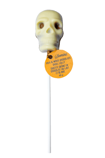 Milk and White Chocolate Skull Lollipop
